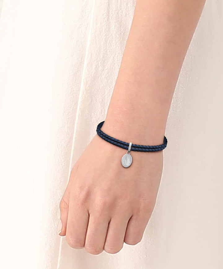 Lacoste Lederarmband für Damen Kollektion SNEAK Blue, Blue
