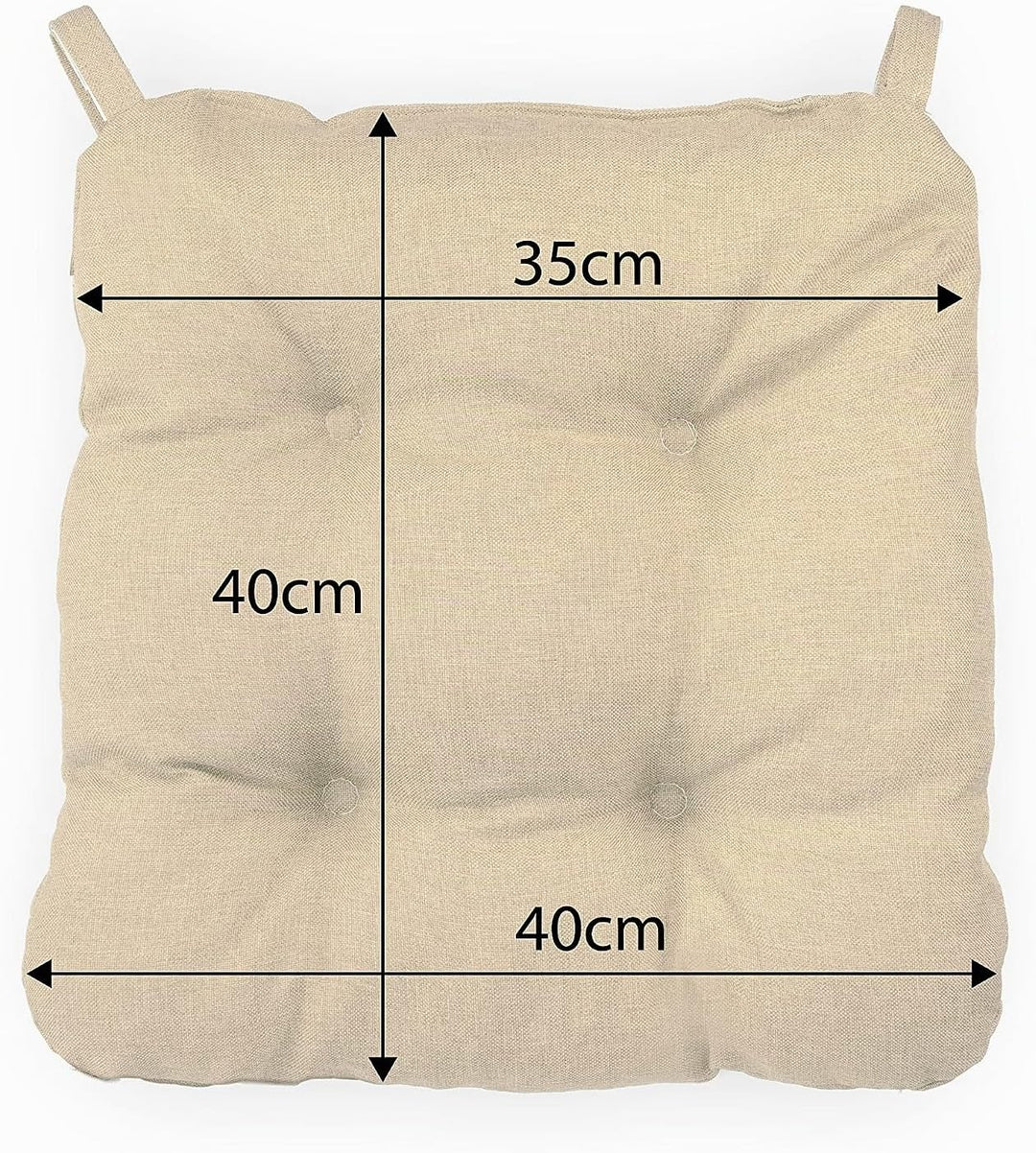 sunnypillow 4er Set Stuhlkissen mit Klettverschluss Masse: 40 (vorne) | 35 (hinten) x 40 x 8 cm Pols