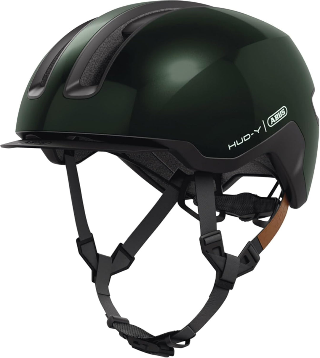 ABUS Urban Helm HUD-Y - mit magnetischem, aufladbarem LED-Rücklicht &amp; Magnetverschluss - cooler Fahr