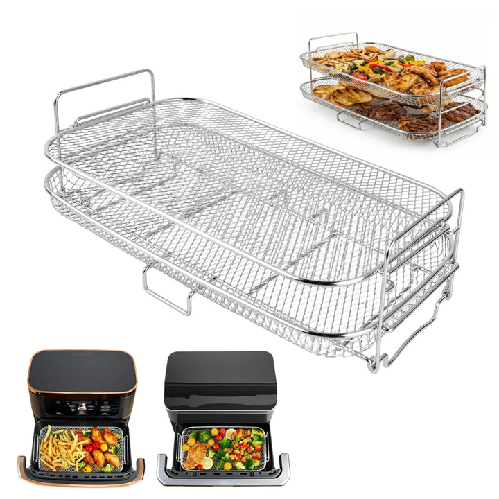 Heissluftfritteuse Zubehör Stapelbar For Ninja AF500EU, Airfryer Gitter Kompatibel Mit COSORI Dual B