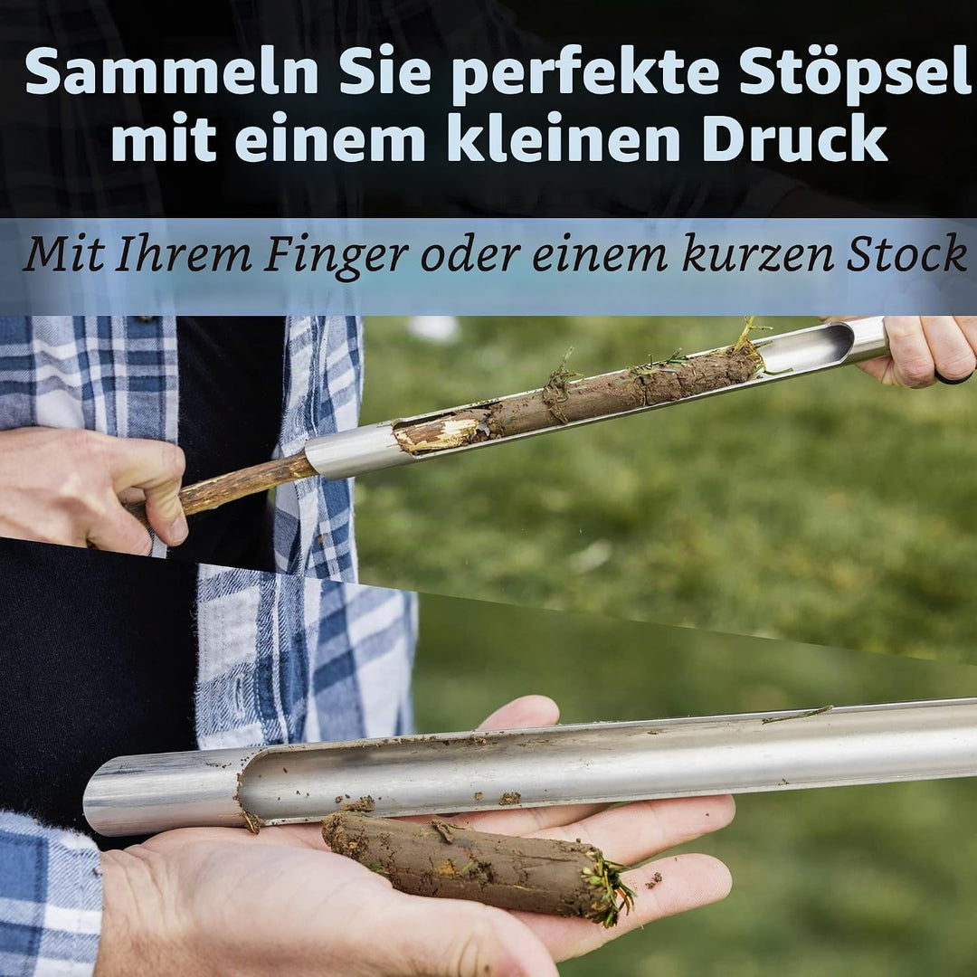 Sleekspace Bodensonde mit kleinen Bodenprobenbeuteln. 50,8 cm-Bodenprobensondenstab. Zum Patent ange