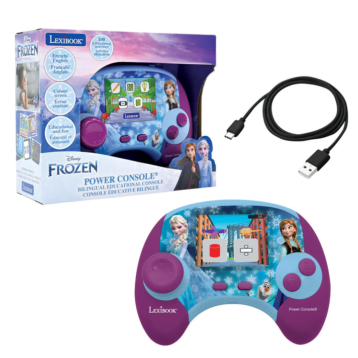 LEXIBOOK - Console éducative bilingue Français/anglais - La Reine des Neiges écran LCD 2,8 pouces -