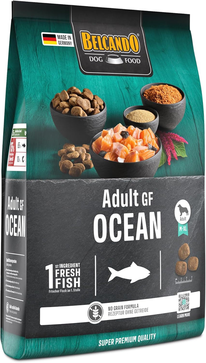 Belcando Adult GF Ocean [4 kg] getreidefreies Hundefutter | Sortenreines Trockenfutter ohne Getreide