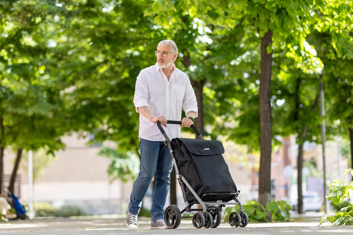 Carlett - Lite Family Lett470 |Warenkorb | Zusammenklappbarer Einkaufswagen | 4 Räder | Verstellbare
