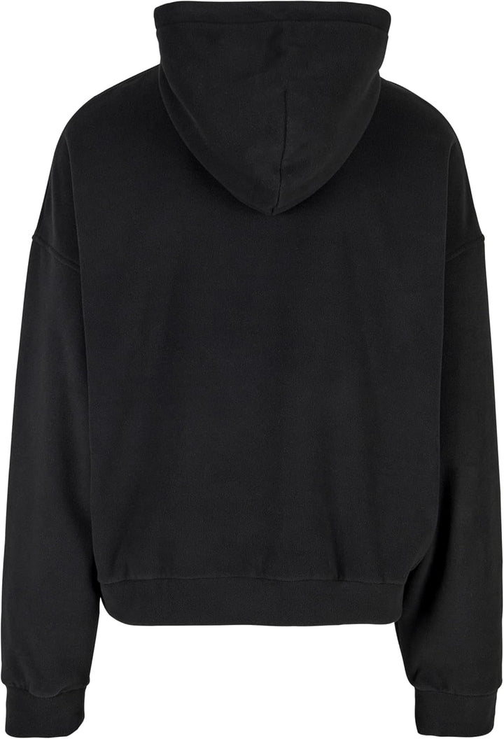 Urban Classics Herren Oversized Polar Fleece Half Zip Hoody Kapuzenpullover XL Schwarz, XL Schwarz