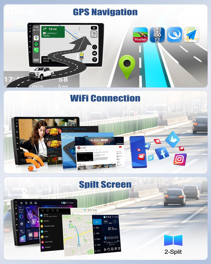 CAMECHO 4G+64G Android 15 Autoradio für Renault Traffic 3 2014-2021/Opel Vivaro B 2014-2018 mit Navi