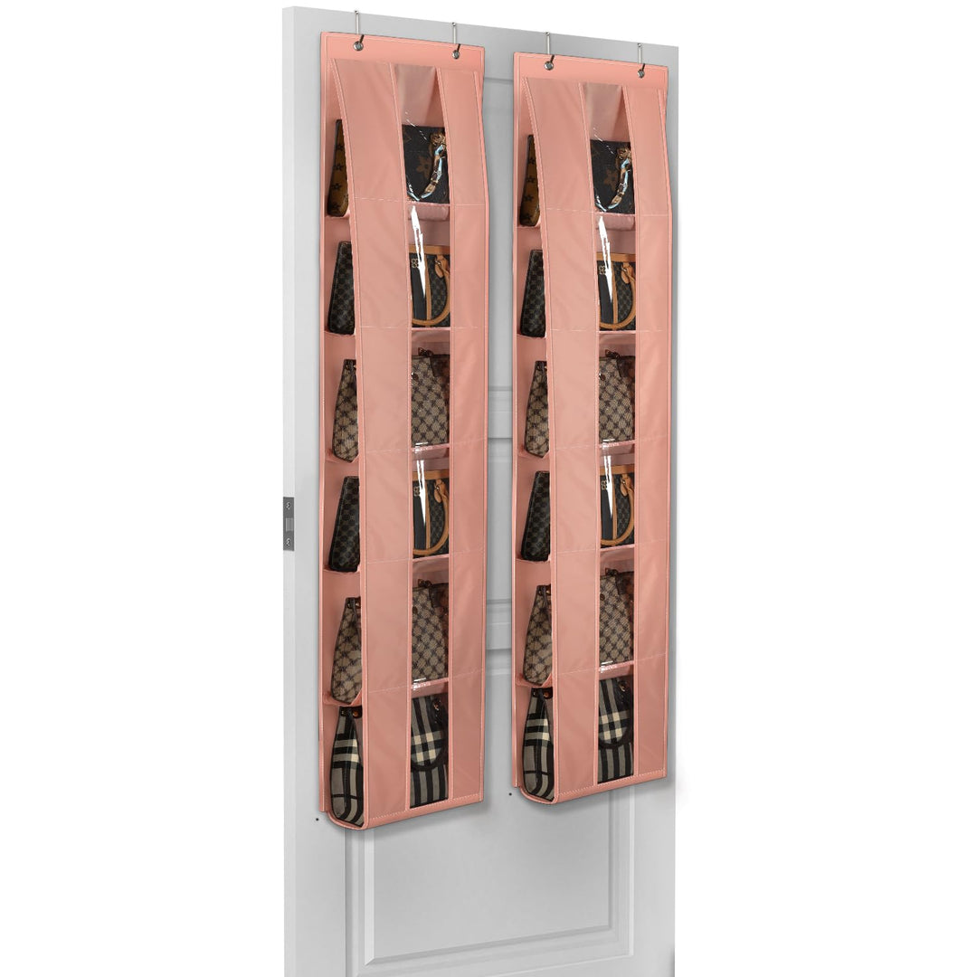 Lirex Handtaschen Organizer Über Tür, 2er Set mit 6 Etagen, platzsparender Organizer zur Aufbewahrun