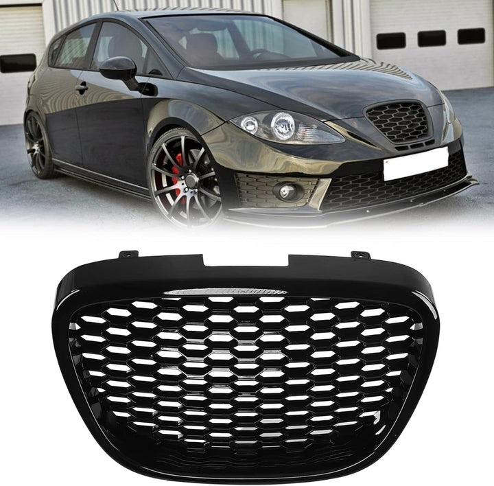 Motorhaube Lüftungsgitter Abdeckung Kühlergrill 1133007 Glänzend Schwarz Hitzebeständiger Stossfänge