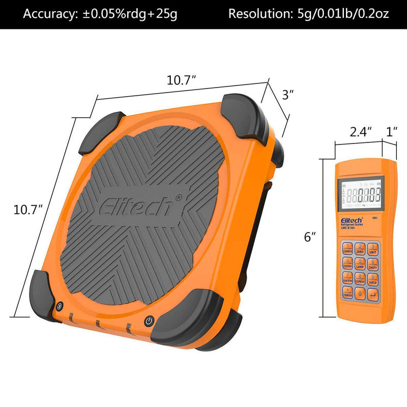 Elitech 150KG HVAC Kältemittelwaage LMC-310A,R134a R410a AC Digital Refrigerant Scale Über Bluetooth