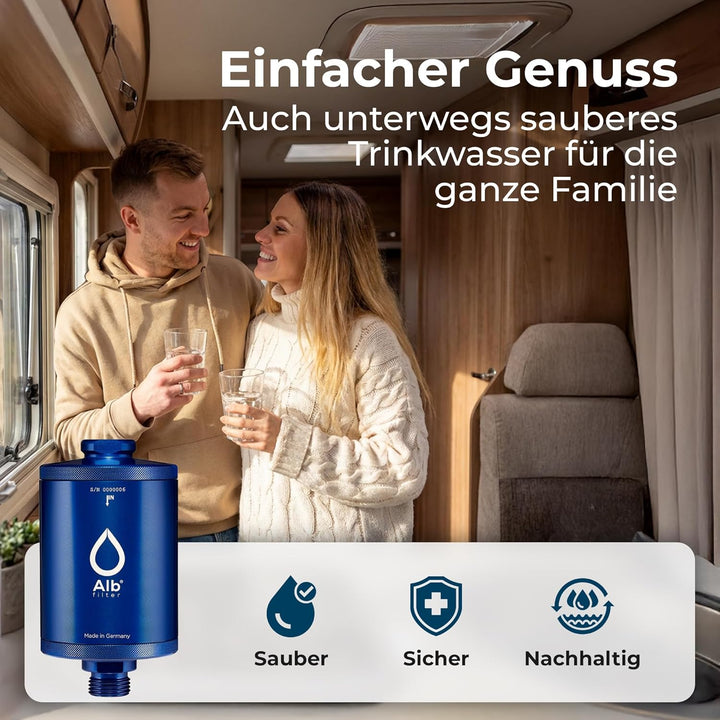 Alb Filter® MOBIL Active Trinkwasserfilter | Sauberes Trinkwasser unterwegs mit Boot, Yacht, Camping