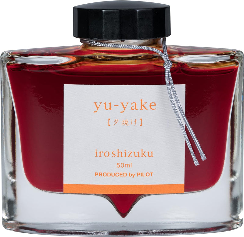 Pilot Iroshizuku 69210 Füllfederhalter-Tinte, Yu-Yaki, Sunset Orange (Orange), 50 ml Flasche burnt o