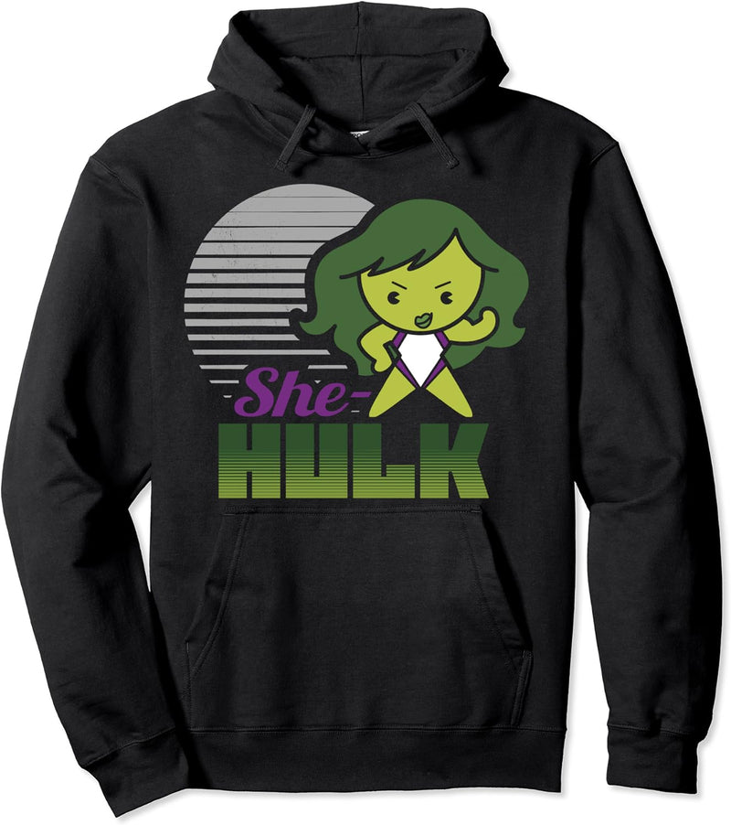 Marvel She-Hulk Strong Cute Kawaii Flew Logo Pullover Hoodie
