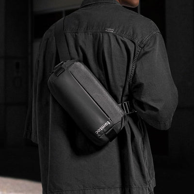 tomtoc Kompakt Sling Bag, 4L Minimalistisch Brusttasche Umhängetasche Schultertasche für Herren und