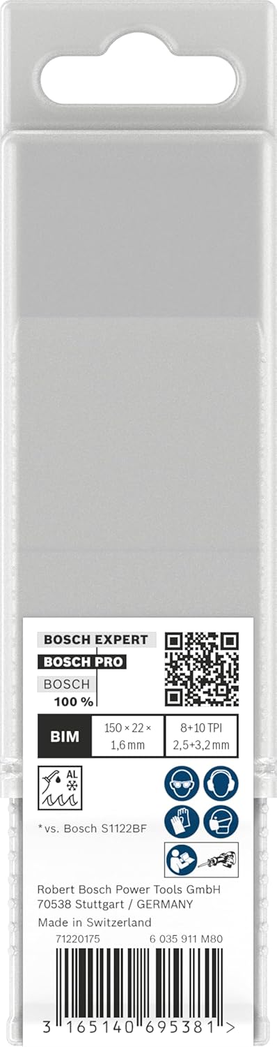 Bosch Professional 25 Stück Säbelsägeblatt S 930 CF Endurance for Heavy Metal (für Metall, 150 x 22