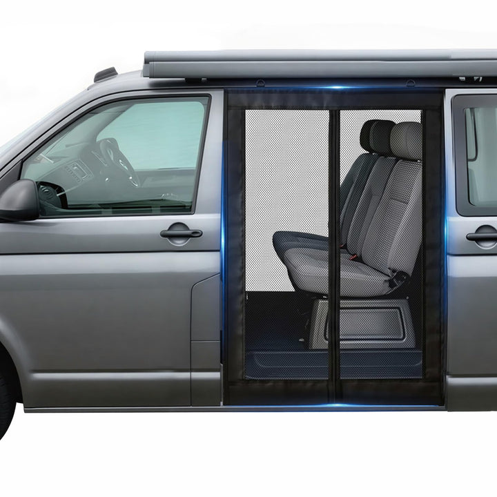 Moskitonetz Magnetisch für VW T5 T6 Schiebetür | Insektennetz & Fliegengitter mit Schattennetz | Son