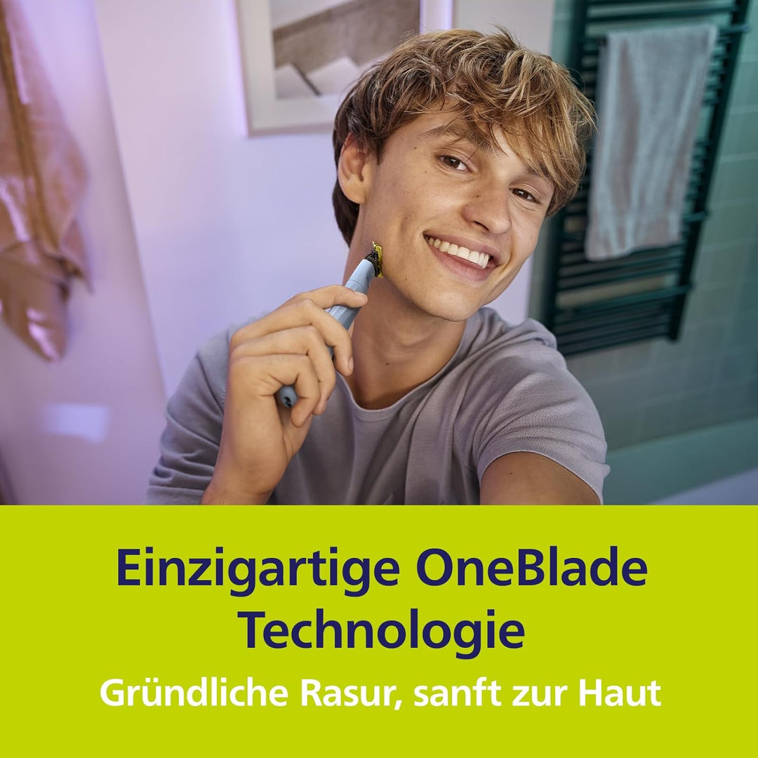 Philips OneBlade First Shave Klingen, passend für alle OneBlade und OneBlade Pro Modelle, für besond