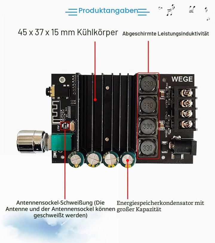 WANGCL ZK-XPS 150W + 150W TDA7498E Audio-Leistungsverstärker Equalizer BT 5.0 Stereo Subwoofer HiFi