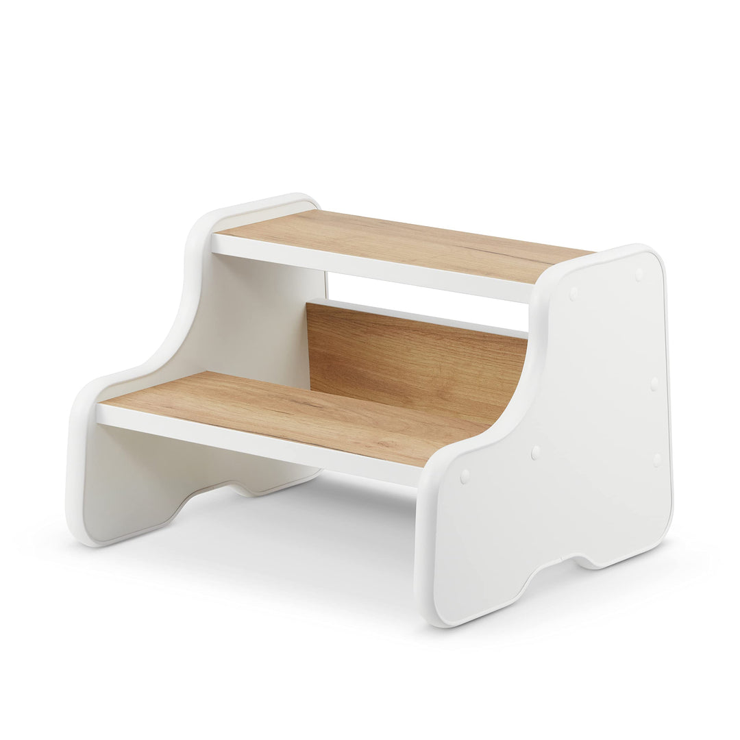 Tritthocker mit 2 Stufen | Holzhocker für Kinder | Kindertreppchen Schemel | Kindermöbel für Bad, Kü