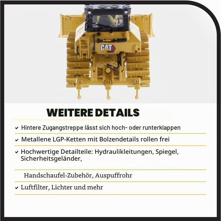 Caterpillar Diecast Masters 85951 Bulldozer D5 LGP, Massstab 1:50, ca. 13,5 x 9,3 x 7 cm, ab 14 Jahr