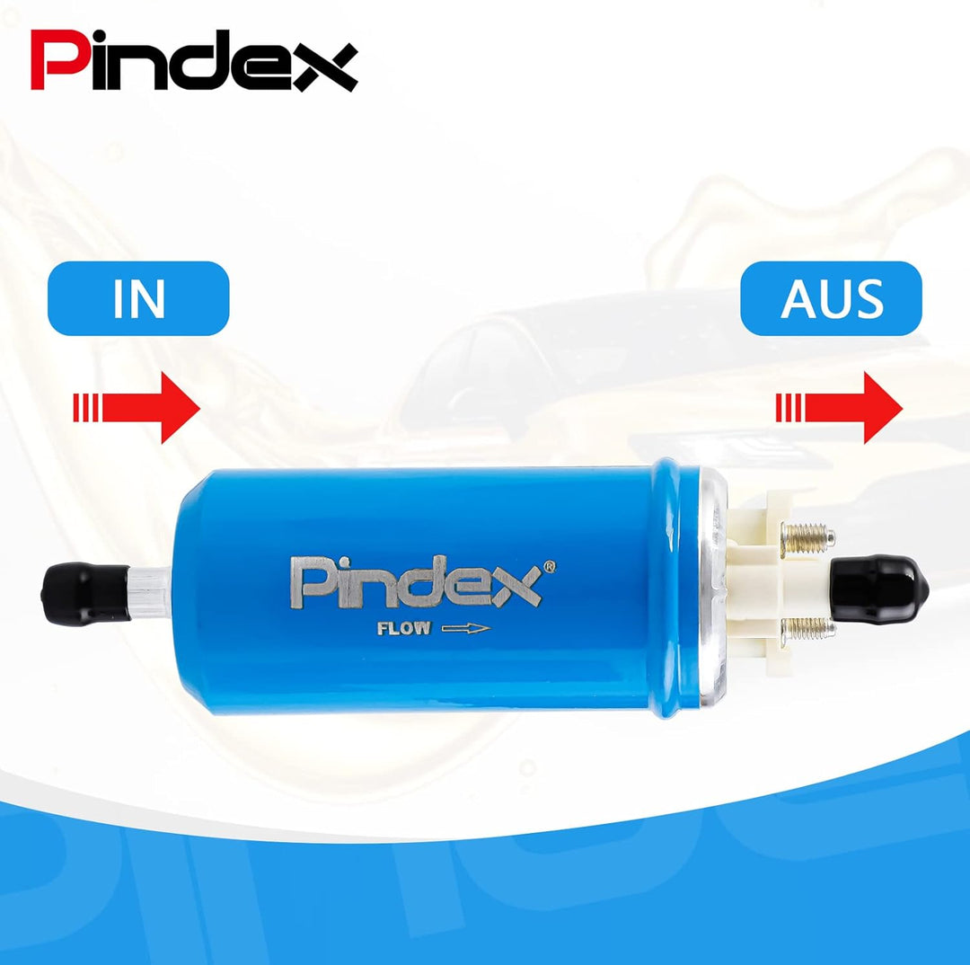 Pindex 12V Ekektrische Kraftstoffpumpe 7.21440.51.0 Benzinpumpe, Inlinne Pumpe 95L/H, 2.27-0.38Bar,