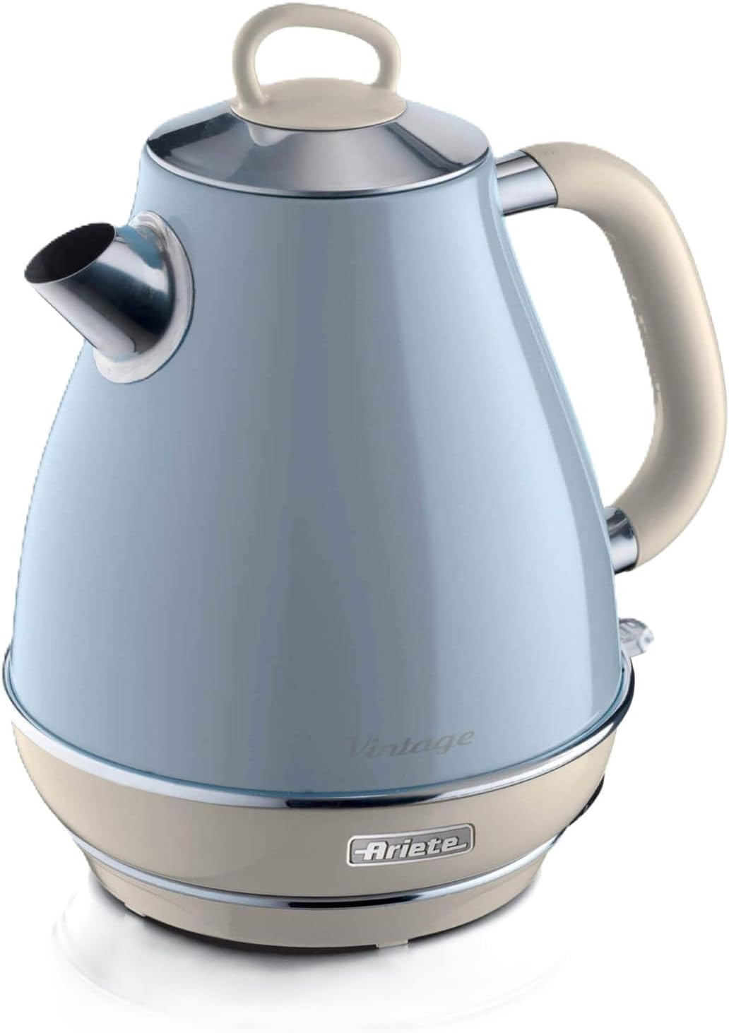 Ariete Vintage Wasserkocher 2869, Elektrischer Wasserkocher mit Sichtbarem Wasserstand, Kabellosem 3