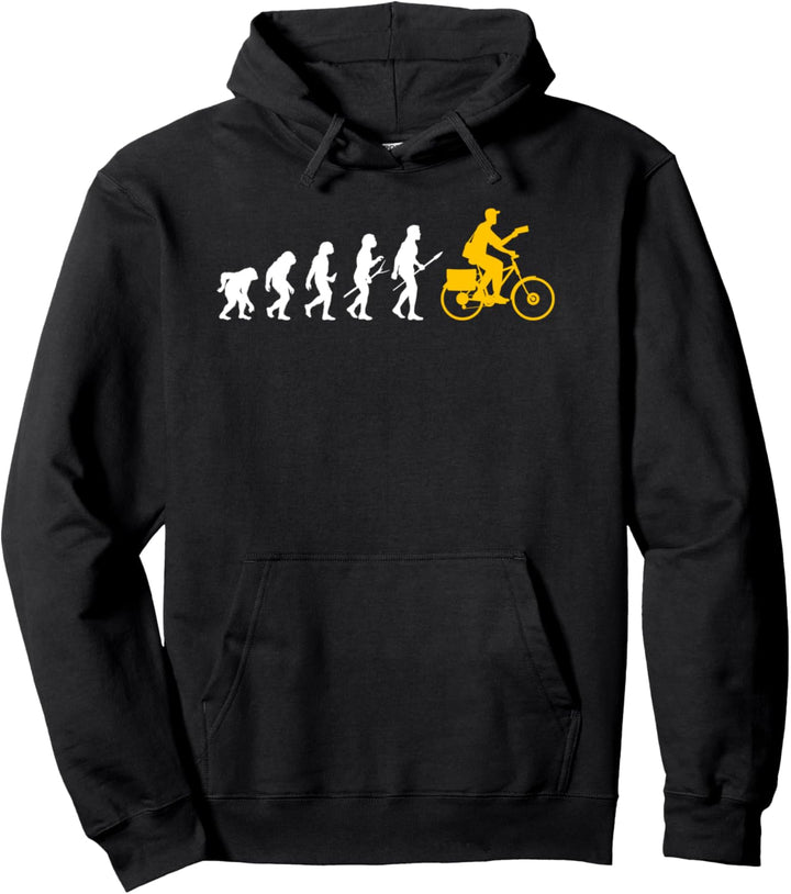 Postbote Evolution Design Rad Zusteller Briefträger Outfit Pullover Hoodie