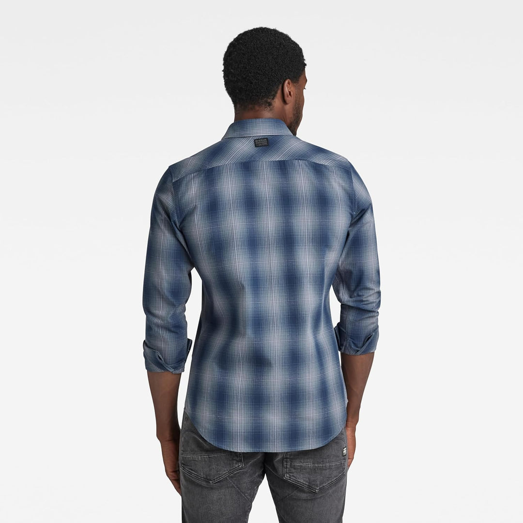 G-STAR RAW Herren Marine Slim Shirts XS Mehrfarben (Rank Blue Vanderbilt Check D20165-d412-g092), XS