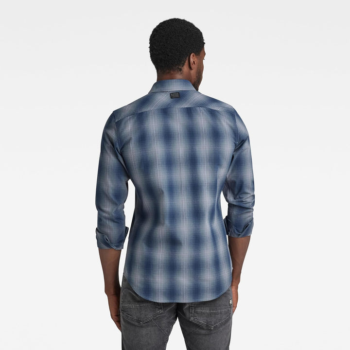 G-STAR RAW Herren Marine Slim Shirts XS Mehrfarben (Rank Blue Vanderbilt Check D20165-d412-g092), XS