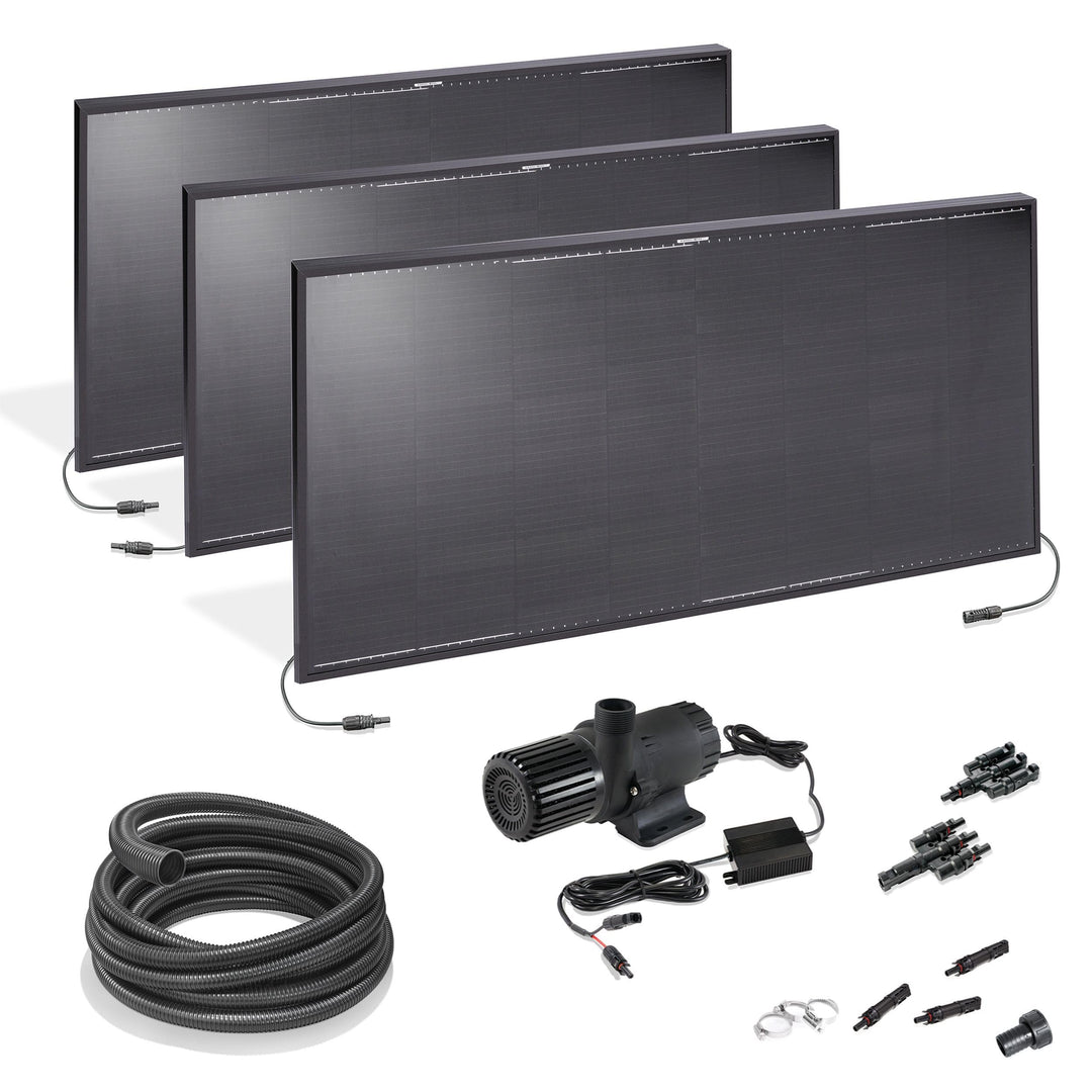 esotec Solar Bachlaufset Waterfall 305 13500, Komplettset, Bachlaufpumpe 13500l/h, Erdspiess Solarmo