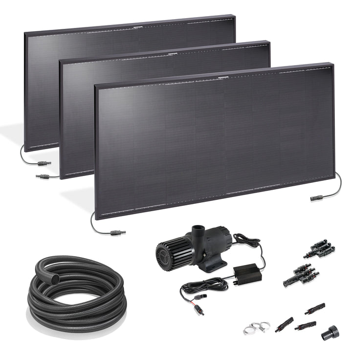 esotec Solar Bachlaufset Waterfall 305 13500, Komplettset, Bachlaufpumpe 13500l/h, Erdspiess Solarmo