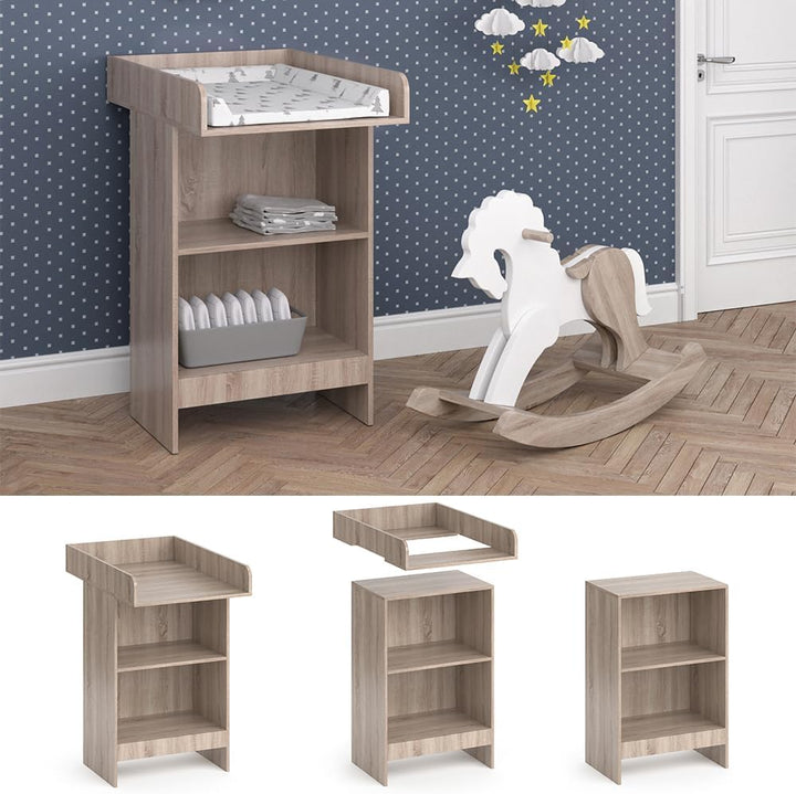 Vicco Wickelkommode Leo, Wickelaufsatz für die Kommode, Sonoma, 60 x 103 cm, Sonoma
