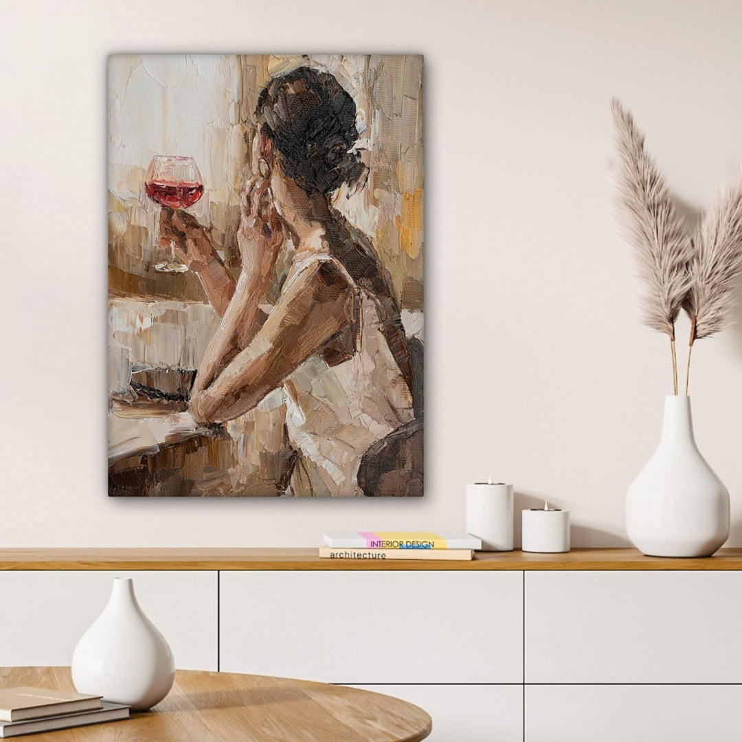 MuchoWow© Leinwand 50x70 cm Deko Schlafzimmer Aesthetic Leinwandbilder Wohnzimmer Gemälde Foto Gesch