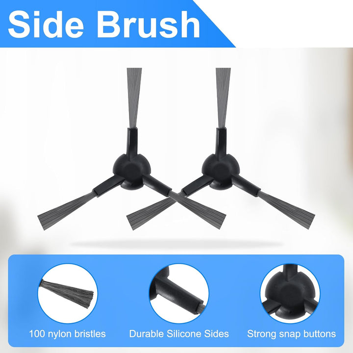 Zubehörset für Xiaomi X20 Max/X20 Pro Roboterstaubsauger, 1 Rollenbürste, 4 Hepa Filters, 4 Wischtüc