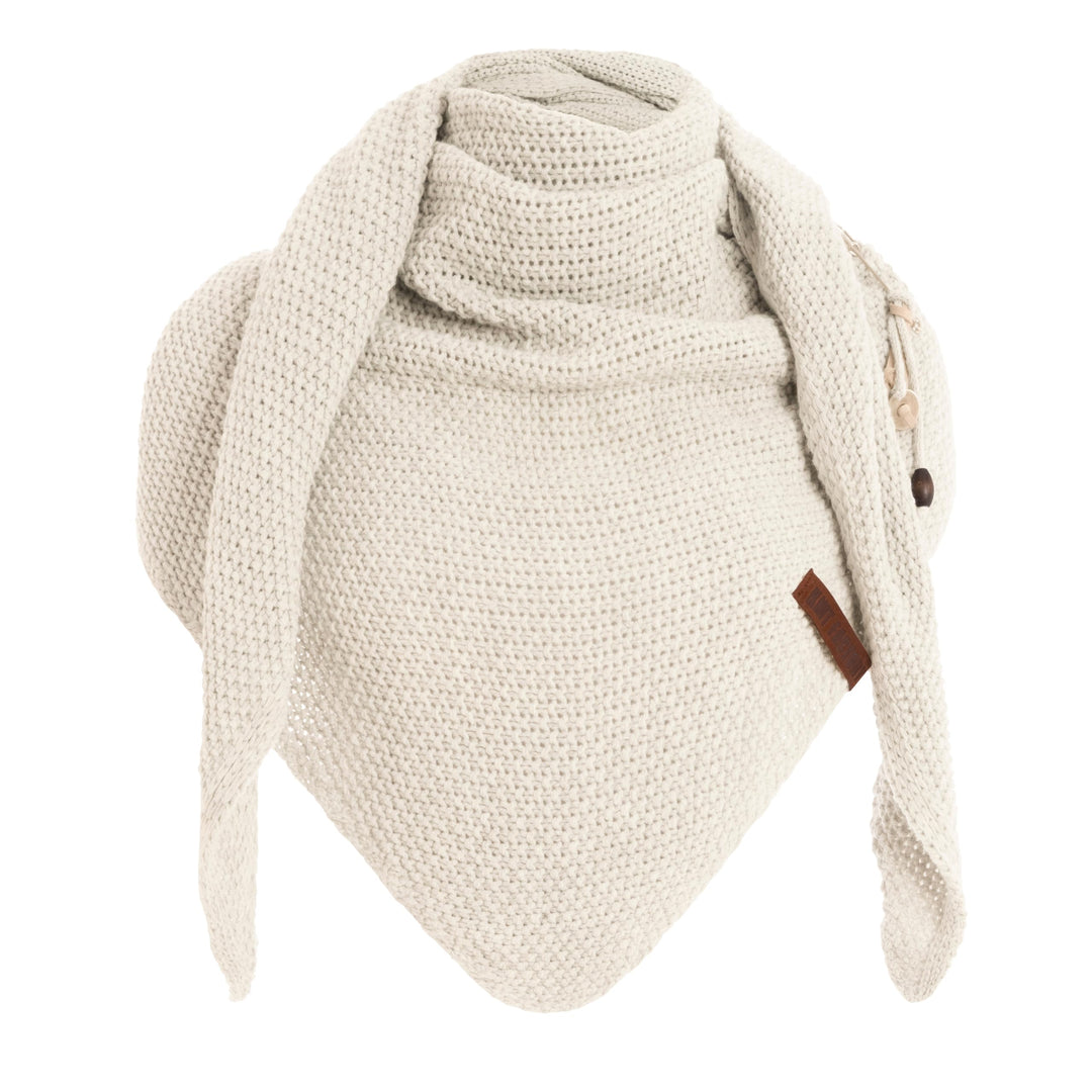 KNIT FACTORY - Dreiecksschal Coco - Damen Strickschal mit Wolle - Umschlagtuch für den Herbst und Wi