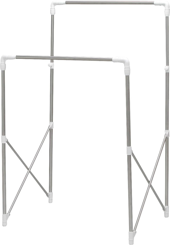 Iris Ohyama, Kleiderständer, 2 Regale, bis zu 20 kg Fassungsvermögen, verstellbar 97/150 x 66 x 122/