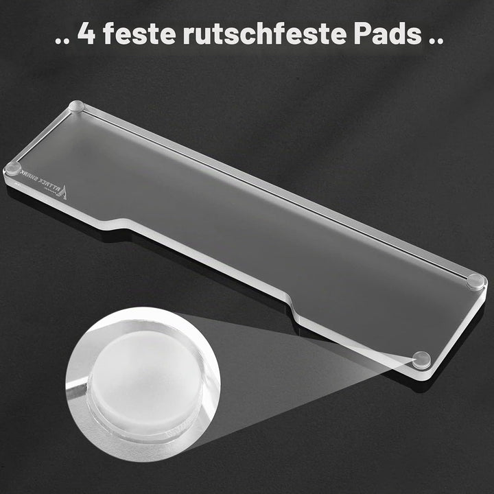ATTACK SHARK 61 Tasten CNC Acryl Handballenauflage, Ergonomische Tastatur-Handauflage, Tragbare Ruts
