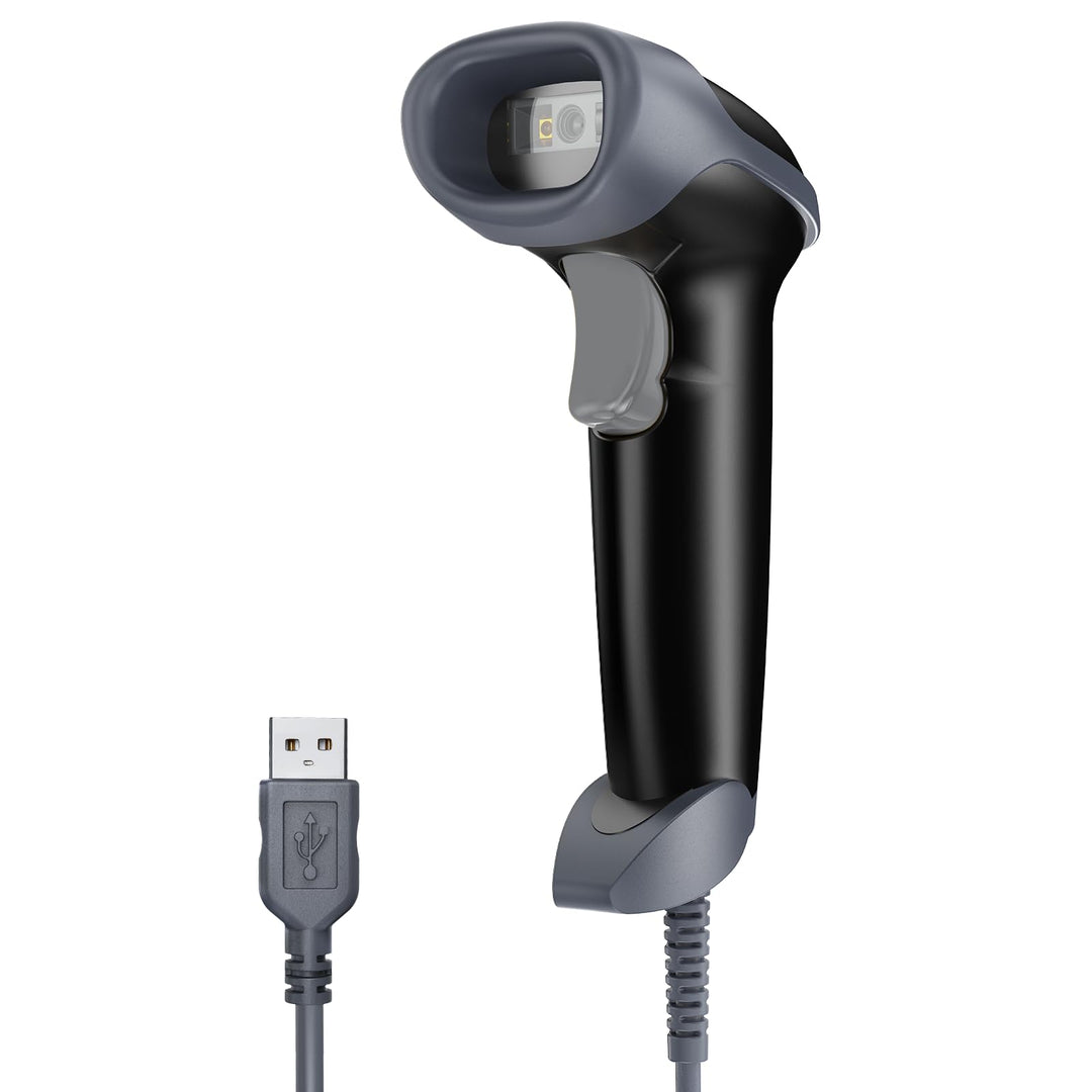 Eyoyo Kabelgebundener USB-2D-Barcode-Scanner – Automatischer Handscanner für QR-Codes, PDF417 und Da