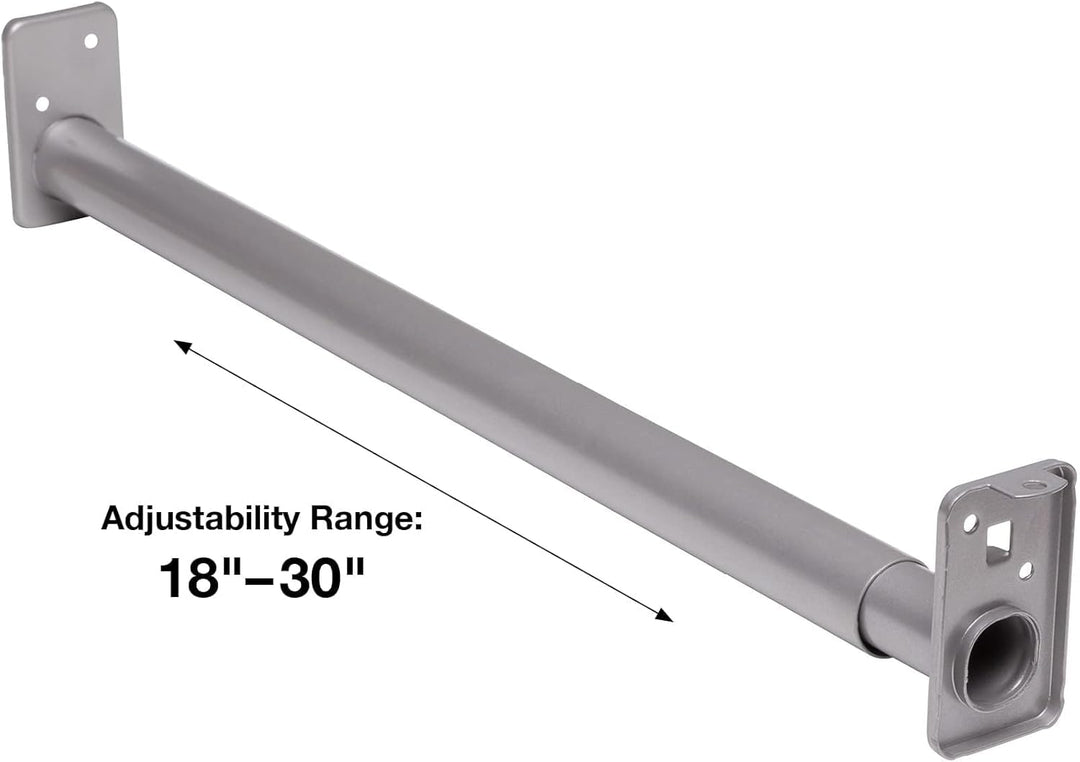 Knape & Vogt Closet Pro HD RP0022-18/30 Verstellbare Schrankstange, 45,7 cm bis 76,2 cm, Platin 18-3