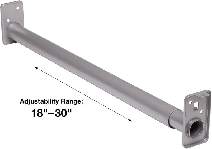 Knape & Vogt Closet Pro HD RP0022-18/30 Verstellbare Schrankstange, 45,7 cm bis 76,2 cm, Platin 18-3