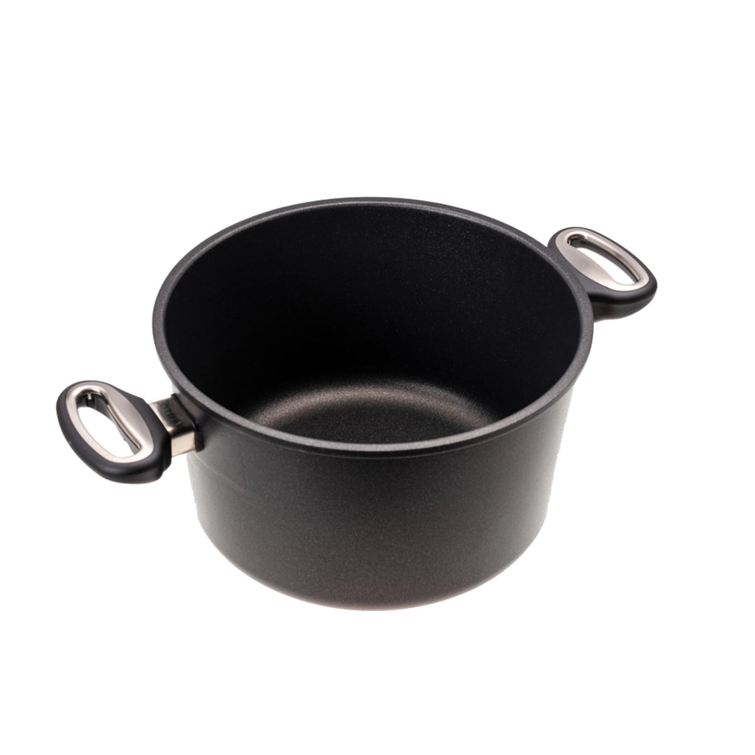 Lotus Gusspfanne - Bratentopf 4,0 l, Ø 24cm, Bodenmass 18,5cm, Höhe 15cm, Deckelmass 24cm