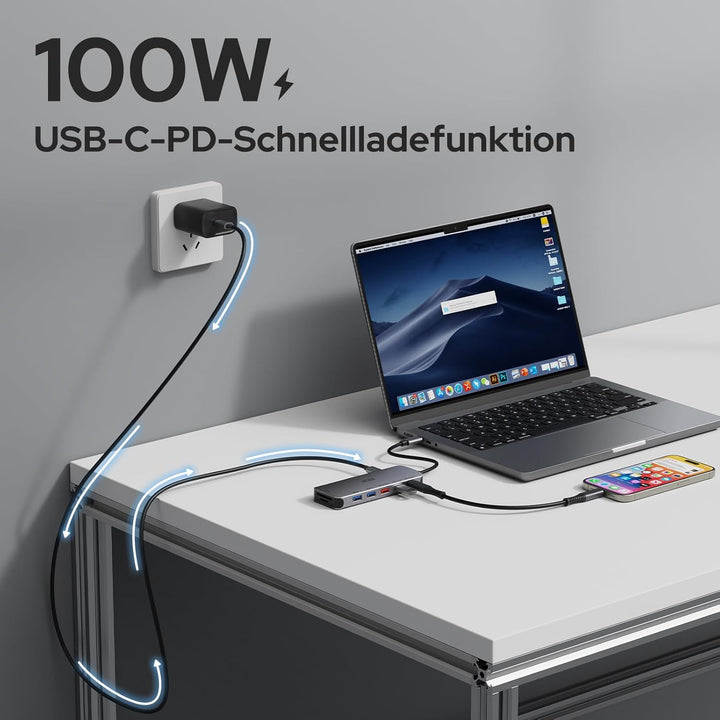 ICZI USB C Docking Station Dual HDMI 11 IN 1 USB Hub 2 HDMI, Gigabit Ethernet, 5X USB C/USB A Ports,