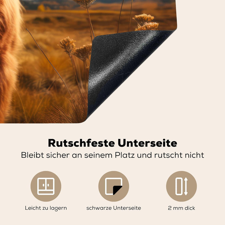 Herdabdeckplatte 80x52 cm Einteilig Ceranfeld Abdeckplatte für Induktionsschutz Ceranfeldabdeckung V
