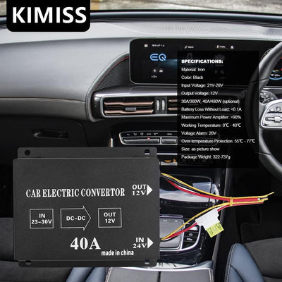 KIMISS Auto Stromrichte Spannungsreduzierer DC 24 V zu 12 V Power Converter Elektrische Inverter Spa