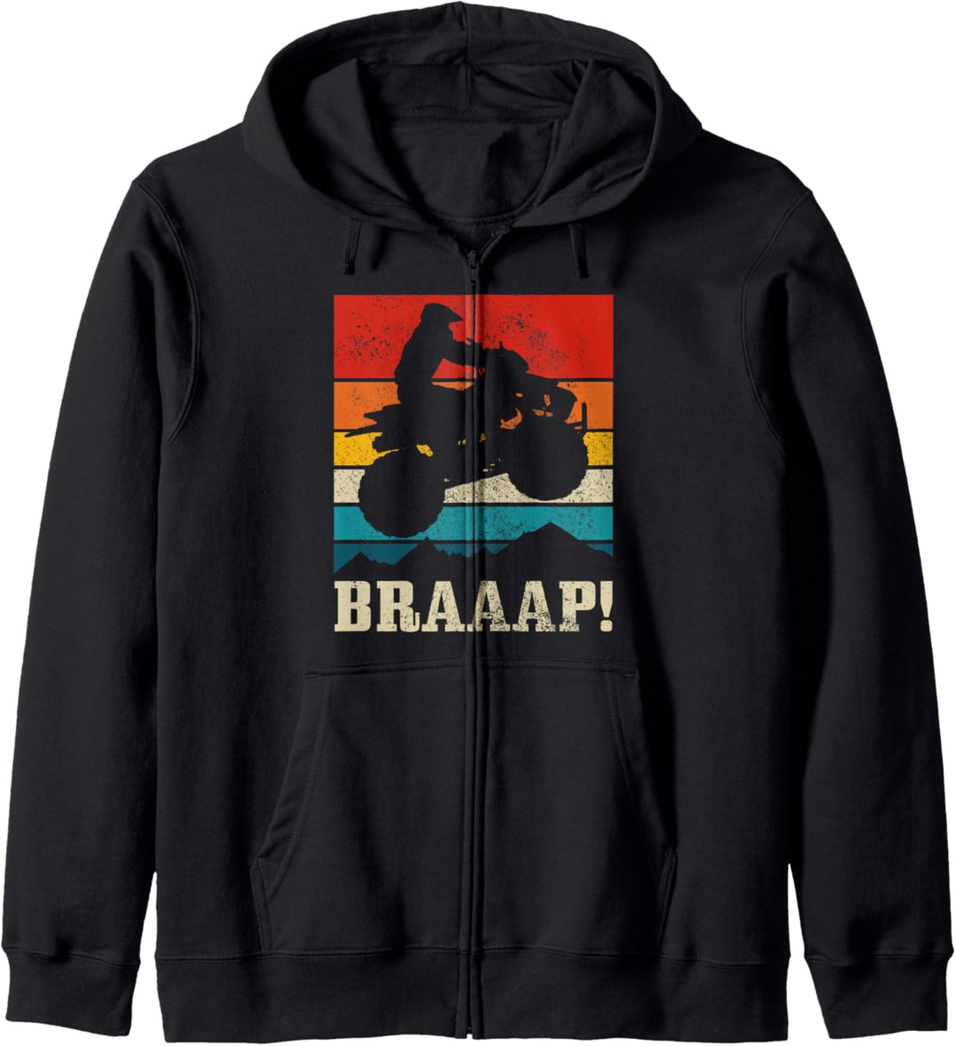 BRAAP Quad Bike ATV Vintage Lustig Geschenk Kapuzenjacke