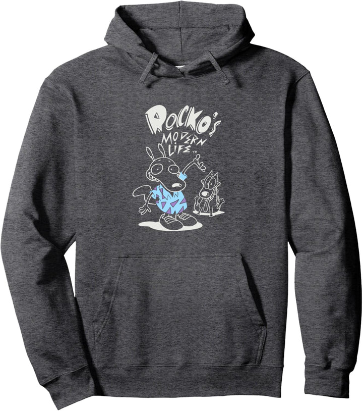Rocko's Modern Life Outline Contrast Retro Pullover Hoodie