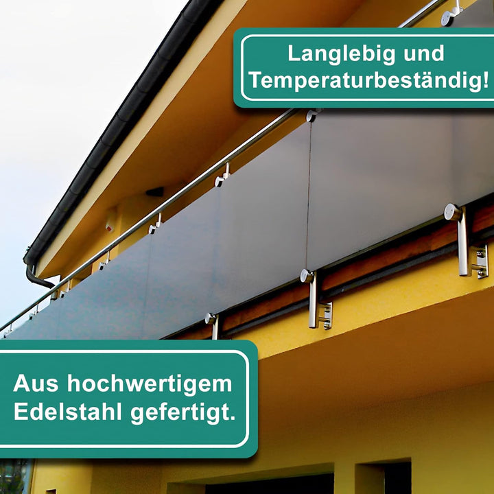PRIOstahl Pfostenträger Pfostenhalter Wandanker Wandflansch Handlauf Bodenanker x 1 Halter Rechteck