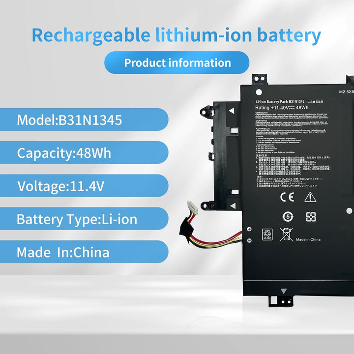 HUBEI B31N1345 B31BN9H 0B200-00990100 Laptop Batterie Ersatz für Asus TP500L TP500LA TP500LB TP500LN