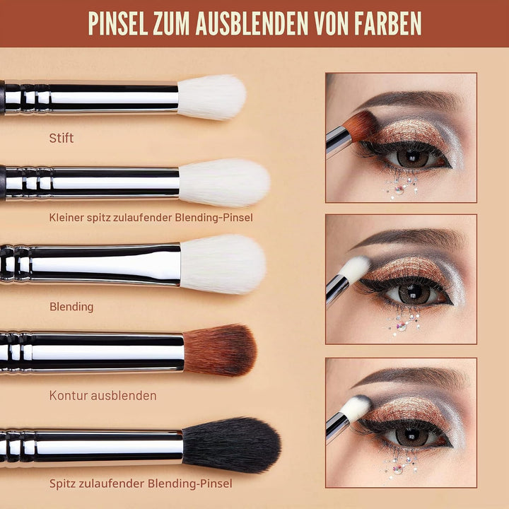 Jessup Pinselset Augenpinsel Augenpinselset Make Up Pinsel Set Lidschattenpinsel Vegane Schminkpinse