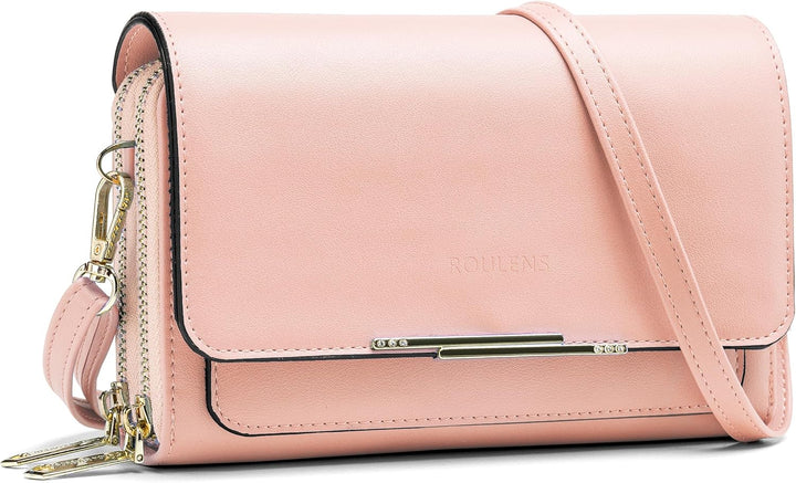 Roulens Klein Handy Umhängetasche,Damen Kleine Umhängetasche,PU Leder Crossbody Schultertasche Reise