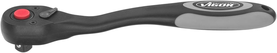 ViGOR 1/2 Zoll (12,5 mm) Ratsche 250 mm V6012, gekröpfte Ausführung mit 72 Zähnen, 5 Grad Betätigung